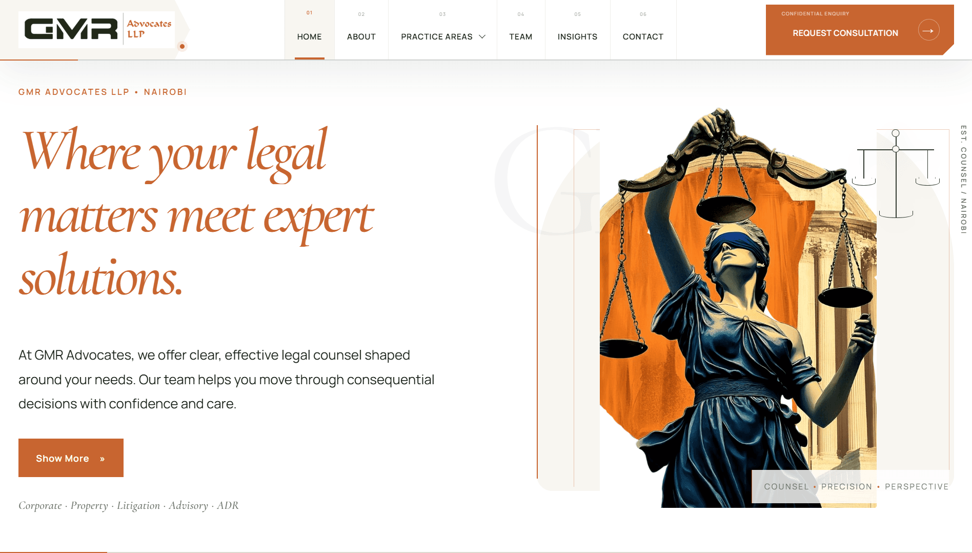 GMR Advocates website screen 3